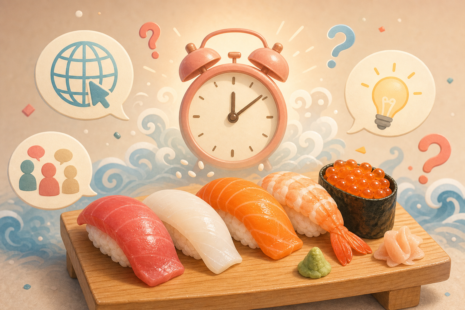 「時すでにお寿司」の元ネタは「時すでに遅し」をもじったネットスラング