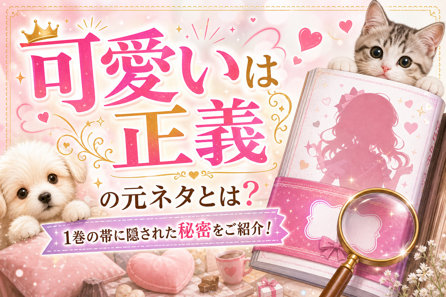 可愛いは正義の元ネタとは?1巻の帯に隠された秘密をご紹介!